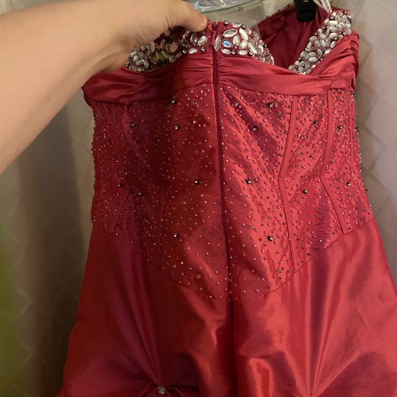 MB Bride Pink Strapless Formal Prom Dress - Picture 6 of 13